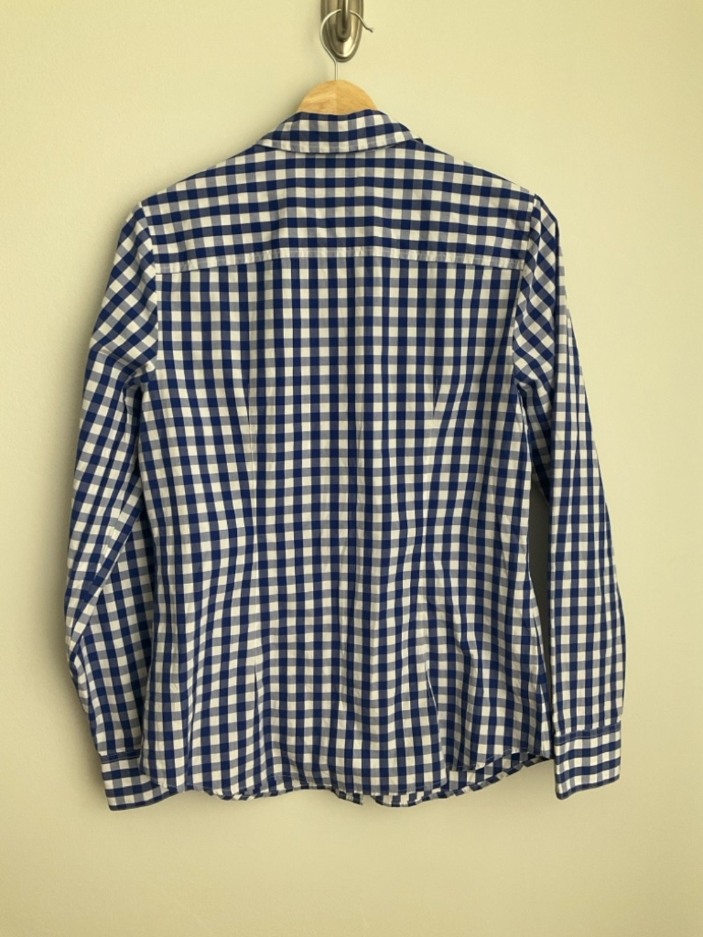 Vineyard Vines 100% Cotton Women Size 8 Blue and White Gingham Button-Down Shirt - Picture 4 of 8